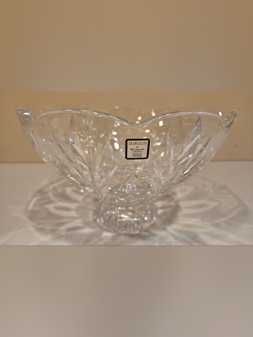 Marquise By Waterford Clear Crystal Cut Glass Decorative Bowl
